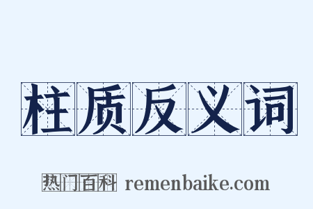 柱质反义词是什么意思的图片